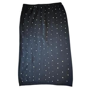 Bonnie Boerer Co. Beaded Knit Pencil Skirt Black Small – Vintage 80s Hong Kong